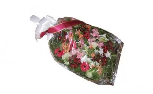 Funeral Sympathy Bouquet with ribbon